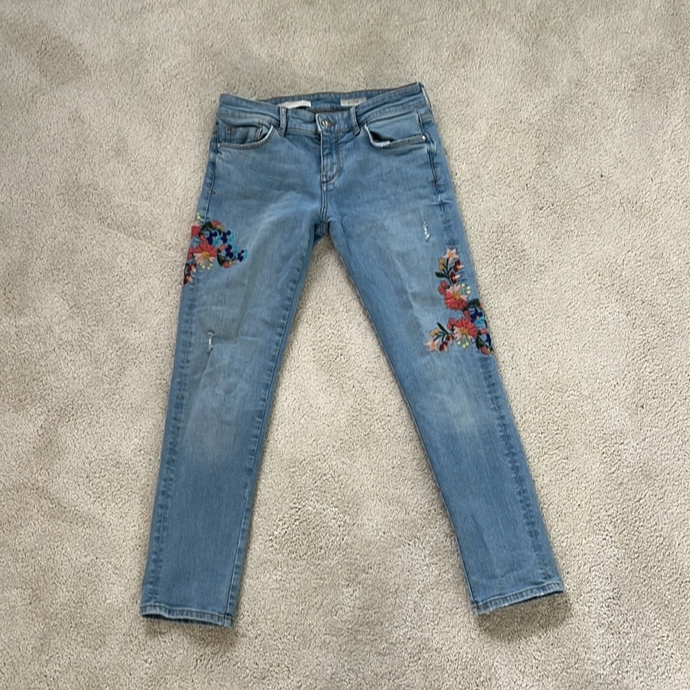 Pilcro embroidered jeans from Anthropologie